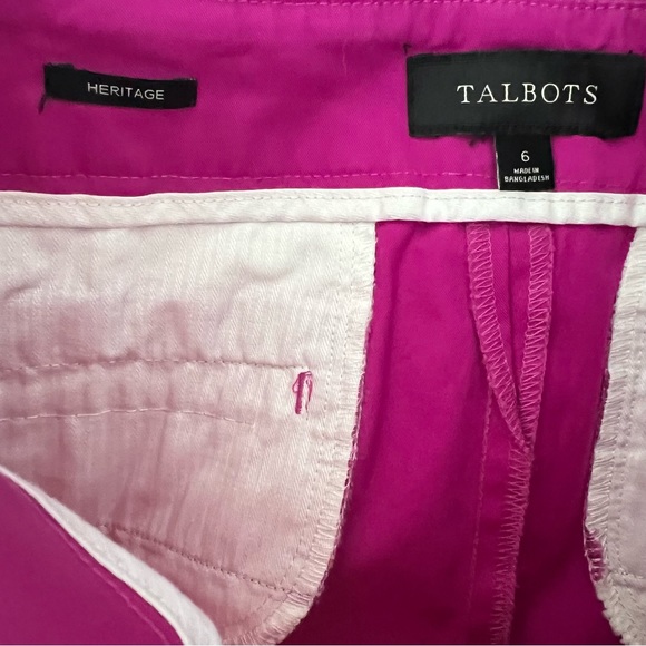 Talbots Deep Pink Heritage Cropped Pants - Picture 7 of 8